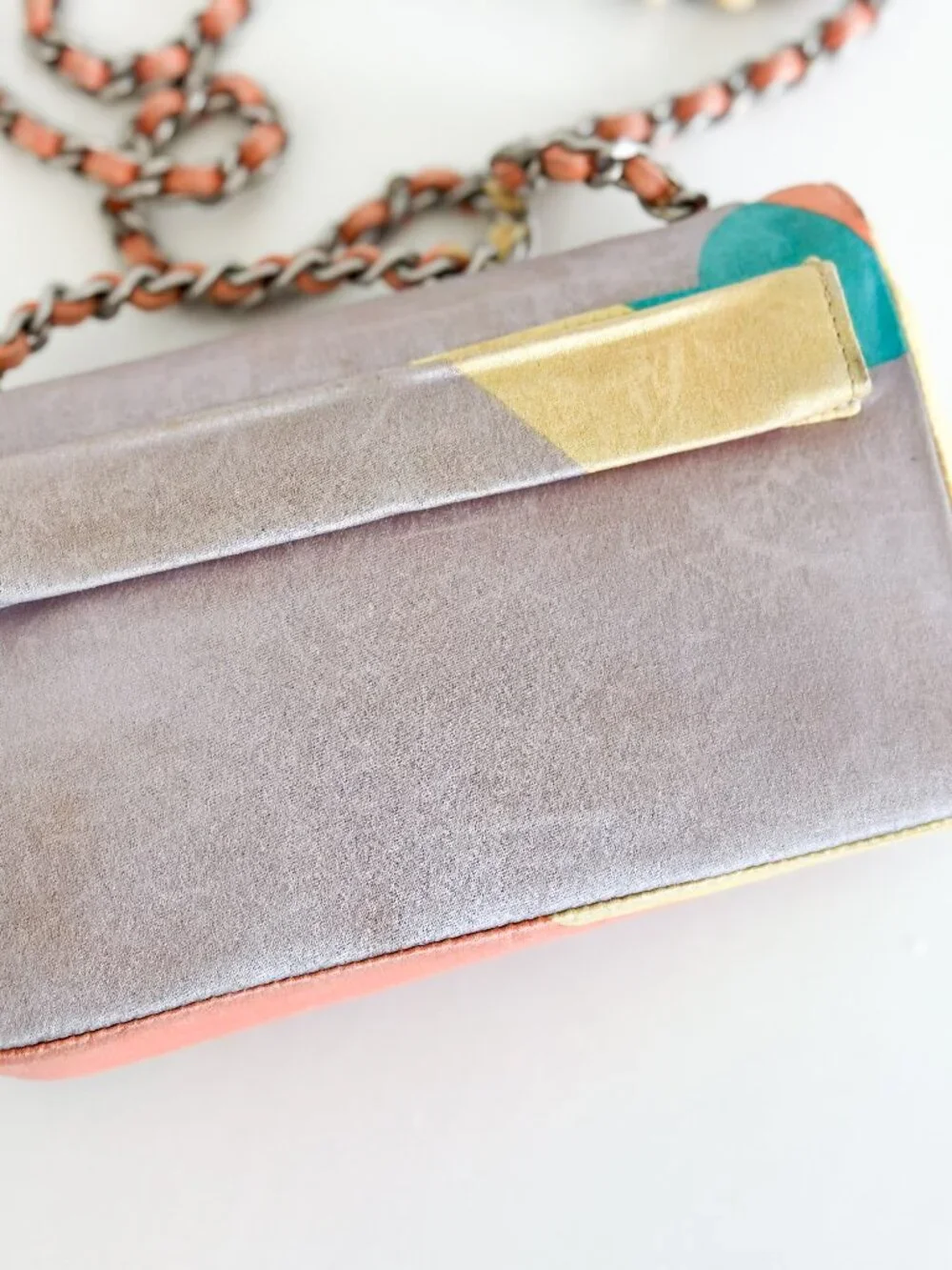 Chanel Mini Shoulder Bag Multicolored Satin Bag - Picture 4 of 16
